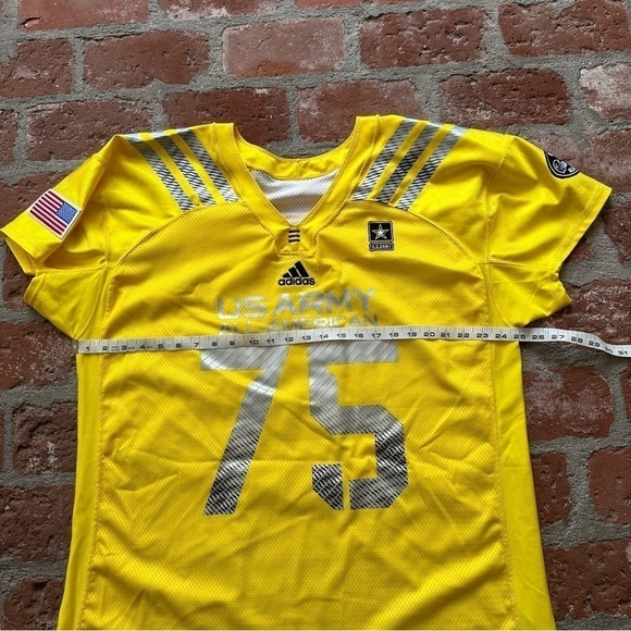 Army Football Adidas Game Uniform Jersey 3XL Mama #75 yellow, black, silver - Picture 7 of 15